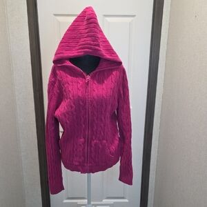 St. John's Bay Fuchsia Cable Knit Sweater